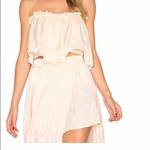 Mila Crop Top in Pale Gold